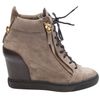 Giuseppe Zanotti Wedge Zipper Sneaker in Beige (camel) - Lyst