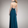 Halston Heritage Belted Halter Jumpsuit in Blue (dark teal) - Lyst