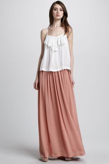 Joie Griffin Pleated Maxi Skirt - Lyst
