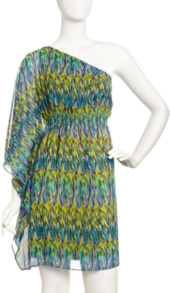 Muse Oneshoulder Chiffon Dress - Lyst