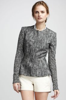 Theory Tweed Peplum Jacket - Lyst