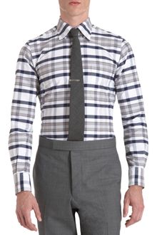 Thom Browne Plaid Oxford Shirt - Lyst