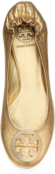 gold flats tory burch