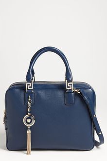 Versace Versace Structured Leather Satchel - Lyst