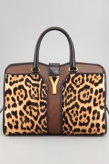 Yves Saint Laurent Leopardprint Chyc Ew Bag - Lyst