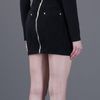 Balmain Quilted Suede Skirt in Black - Lyst