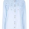 Balmain Washed Denim Shirt in Blue - Lyst