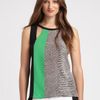 Bcbgmaxazria Elicia Cutout Tank Top in White (pearl) - Lyst