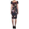Dolce & Gabbana Flower Print Cap Sleeve Dress in Black (floral) - Lyst