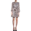 Dolce & Gabbana Tapestry Print Waist Tie Dress in Gray (grey) - Lyst