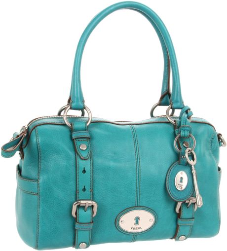 fossil satchel blue