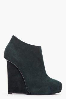 Giuseppe Zanotti Green Daisy Wedge Booties - Lyst
