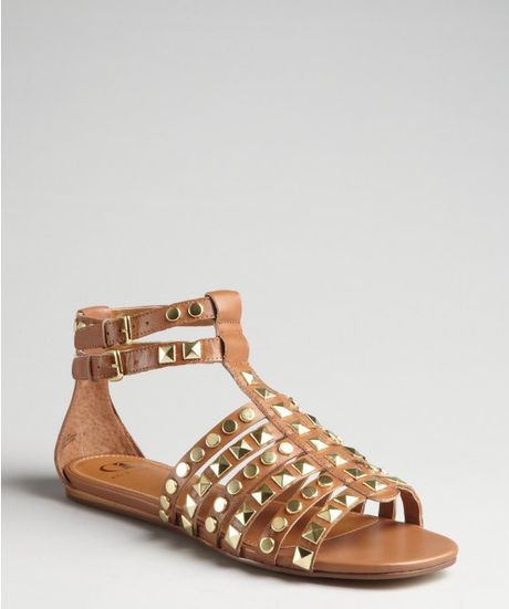 gladiator sandals cognac