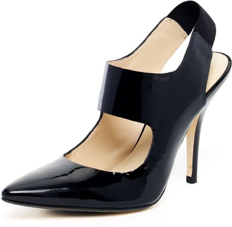 Michael Kors Maya Patent Leather Cutout Pump in Black - Lyst