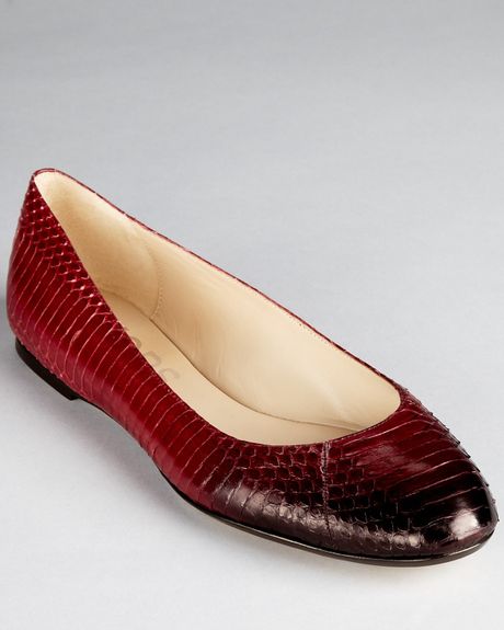 Michael Kors Olympia Ballet Flats in Red (crimson