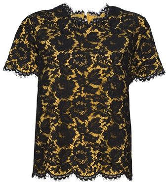 Stella McCartney Cotton Sheer Lace Top - Lyst
