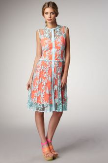 Nanette Lepore Varsity Twotone Lace Dress - Lyst