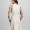 Theory Leather Aline Dress in White (bone) - Lyst
