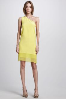 Tibi Hannah Silk One Shoulder Dress - Lyst