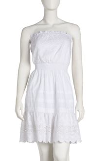 Rebecca Taylor Eyelet Strapless Dress - Lyst