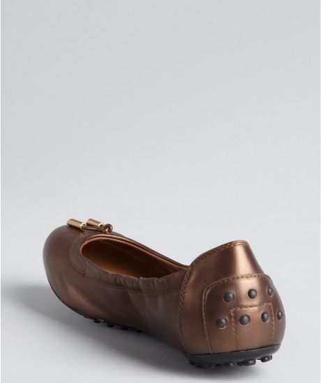 camel ballerina flats