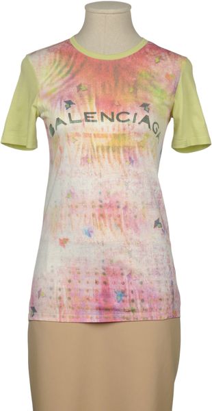 Balenciaga Short Sleeve Tshirt in Green - Lyst