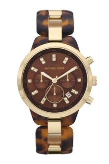 Michael Kors Midsize Showstopper Chronograph Watch Tortoise Acetate - Lyst