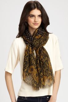 Burberry Patch-work Chartreuse Scarf - Lyst