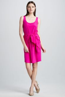 DKNY Stretchsilk Tie Dress - Lyst