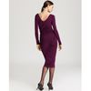 Donna Karan New York Ruched  Long Sleeve Cowl Neck Dress in Purple (violet) - Lyst