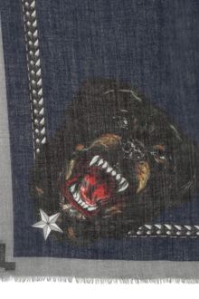 Givenchy Wool Cashmere Gauze Rottweiler Scarf - Lyst