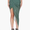 Helmut Lang Green Asymmetric Skirt in Blue (green) - Lyst