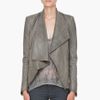 Helmut Lang Grey Leather Jacket in Gray (grey) - Lyst