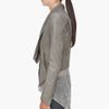 Helmut Lang Grey Leather Jacket in Gray (grey) - Lyst