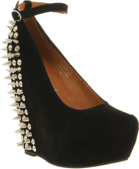 Jeffrey Campbell Aubrey Spike Wedges in Black - Lyst