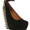 Jeffrey Campbell Aubrey Spike Wedges in Black - Lyst