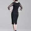 Lela Rose Embroidered Faille Dress in Black - Lyst
