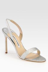  Glittercoated Slingback Sandals