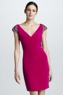 Notte By Marchesa Cap Sleeve Cocktail Dress - Lyst