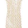 Red Valentino Metallic Circle Shift Dress in Gold - Lyst