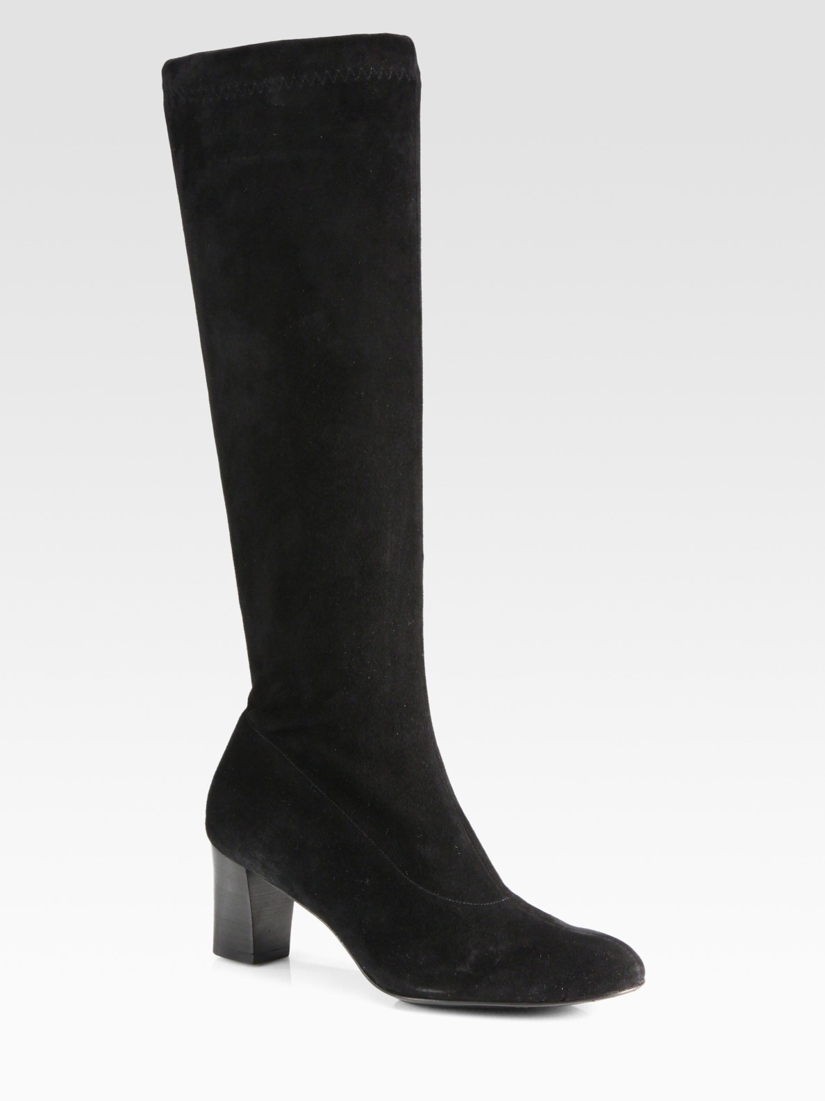 Robert Clergerie Suede Kneehigh Boots In Brown Black Lyst