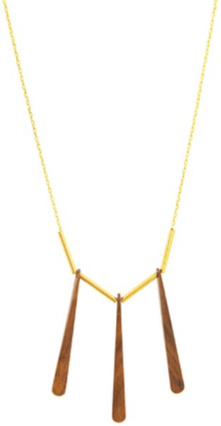 Sophie Monet The Wood Fringe Necklace - Lyst