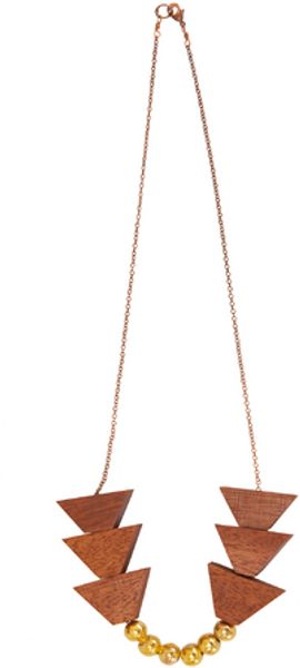 Sophie Monet The Brass Scale Necklace - Lyst