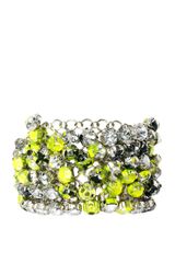 Asos Neon and Rhinestone Wristband Bracelet