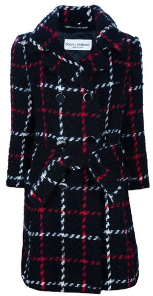 Dolce & Gabbana Archive Checked Coat - Lyst