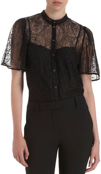 Fendi Floral Lace Blouse - Lyst