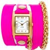 La Mer Collections Neon Pink Gold Motor Chain Wrap in Pink (neon pink/gold) - Lyst