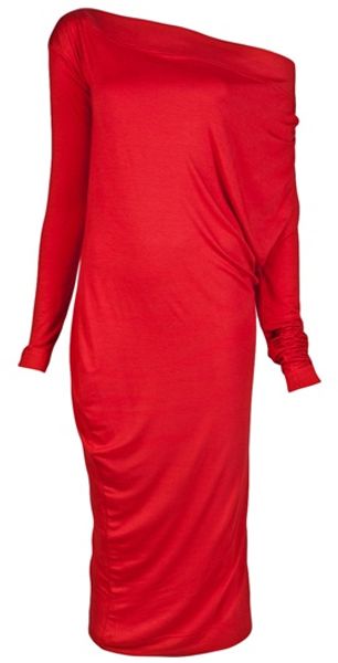 Vivienne Westwood Anglomania Toga Drape Dress in Red - Lyst