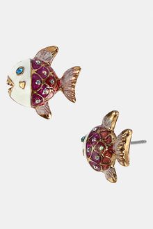 Betsey Johnson Sea Excursion Fish Stud Earrings - Lyst