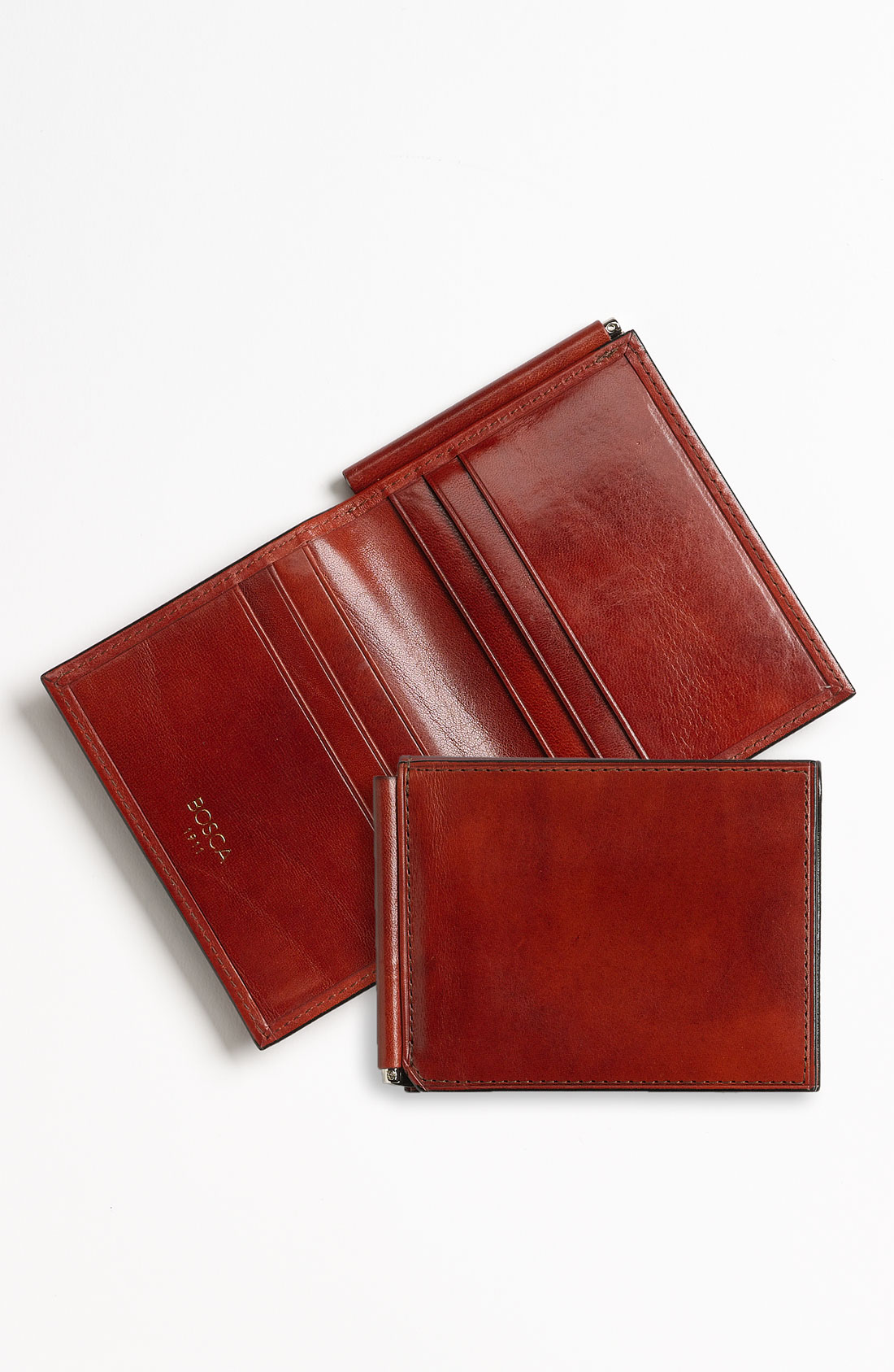 Bosca Hugo Old Leather Money Clip Wallet in Brown for Men (cognac) Lyst